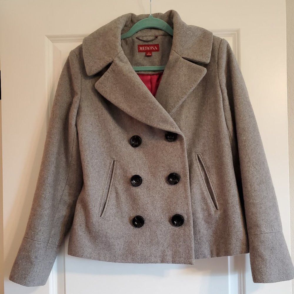 Wool Pea Coat - Size Medium